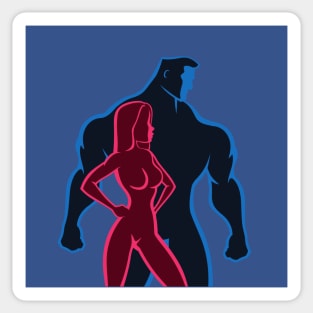 Gym couple Sticker